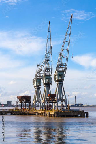 Cranes upon River Thames