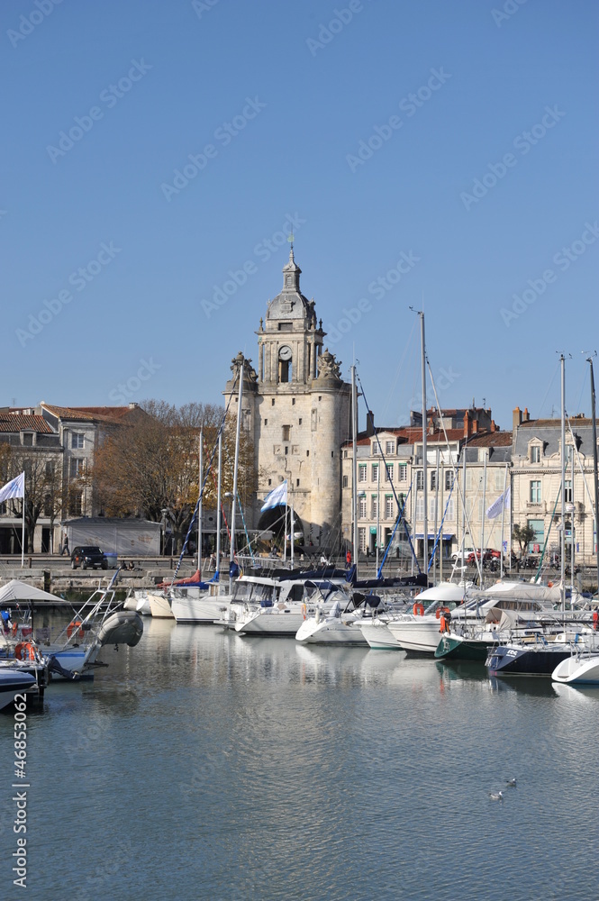 La Rochelle, le port et la porte de la grosse horloge