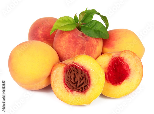 Ripe, juicy peaches