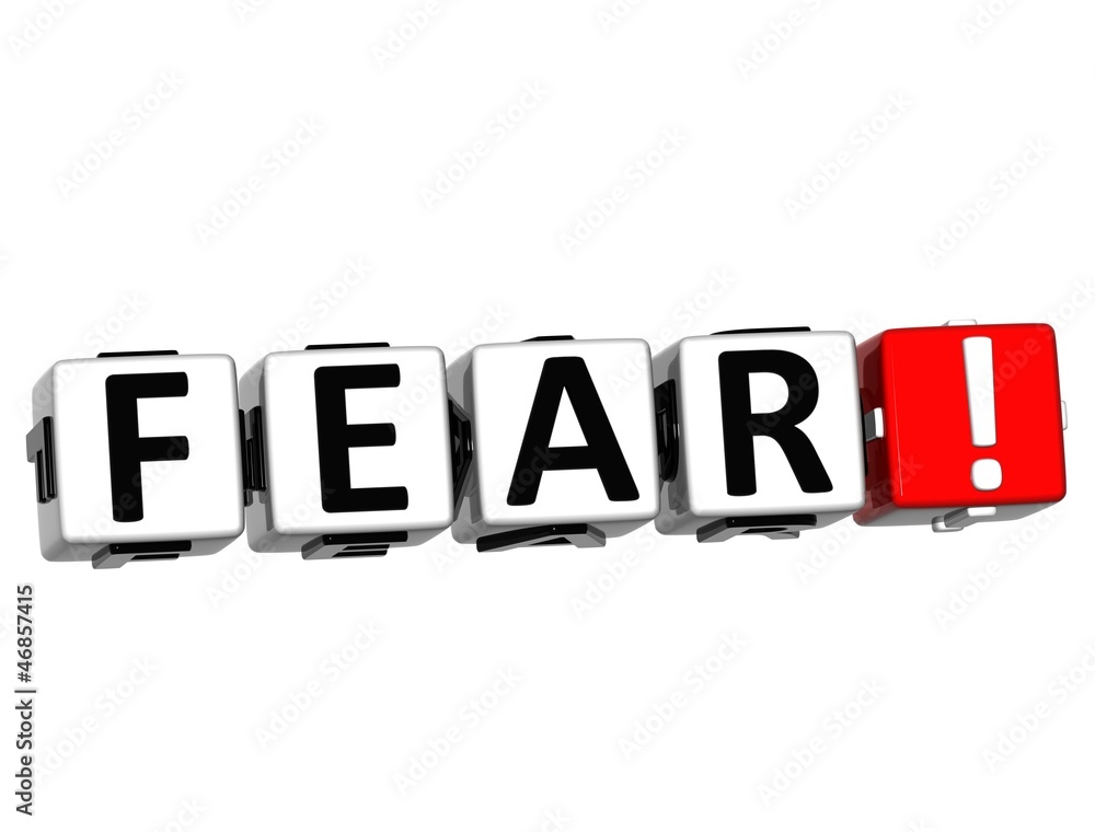 3D Fear Button Click Here Block Text 3D Fear Button Click Here Block Text
