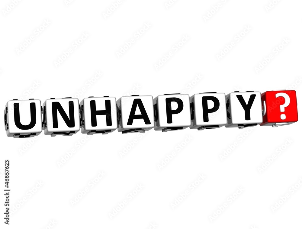 3D Unhappy Button Click Here Block Text 3D Unhappy Button Click Here Block Text