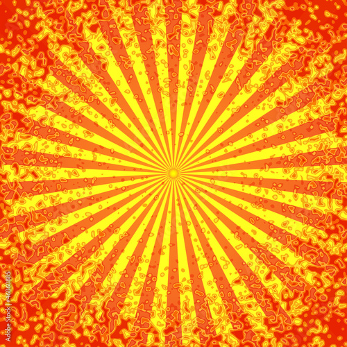 Sun with rays abstract background