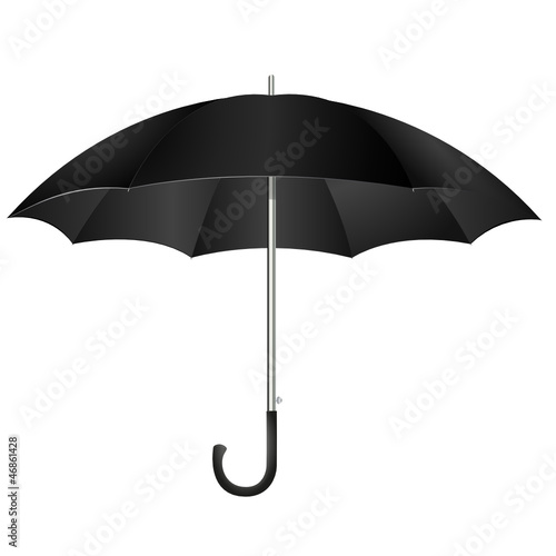 black umbrella vector illustration