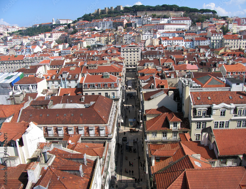Stadtteile Baixa und Alfama in Lissabon
