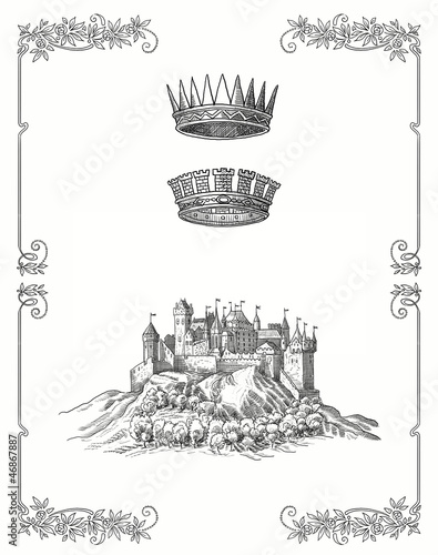 Old castle illustration