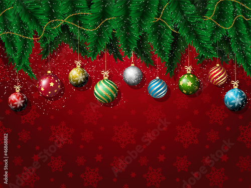 Christmas baubles background