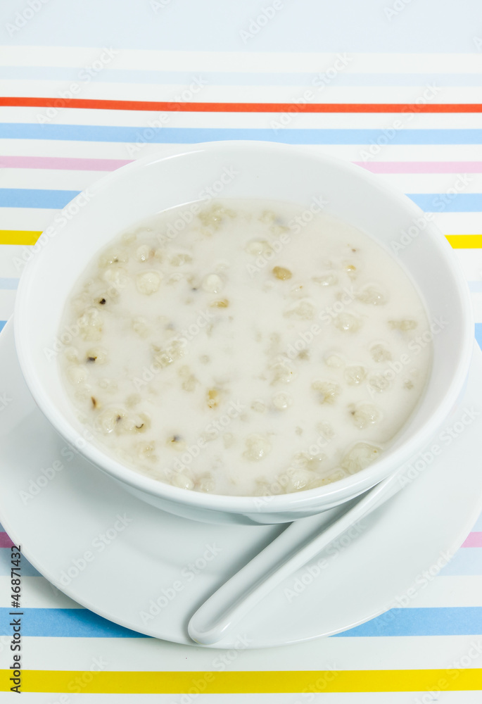 Thai rich nutrition dessert, millet with coconut milk Thai rich nutrition dessert, millet with coconut milk