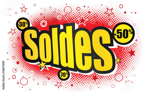 affiches, panneau soldes