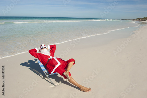 Christmas Holiday Beach Santa Claus I