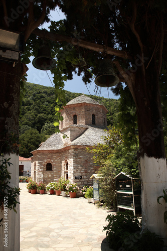 View to Evangelistria Monastery photo