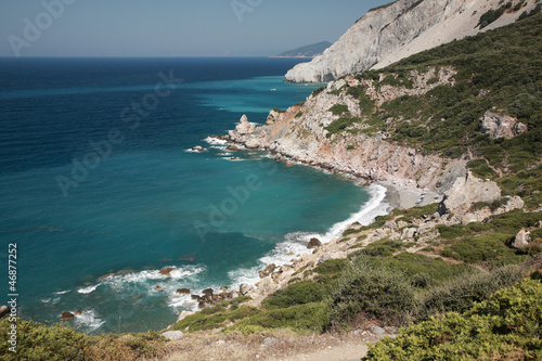 Looking down onto a Skiathos beach