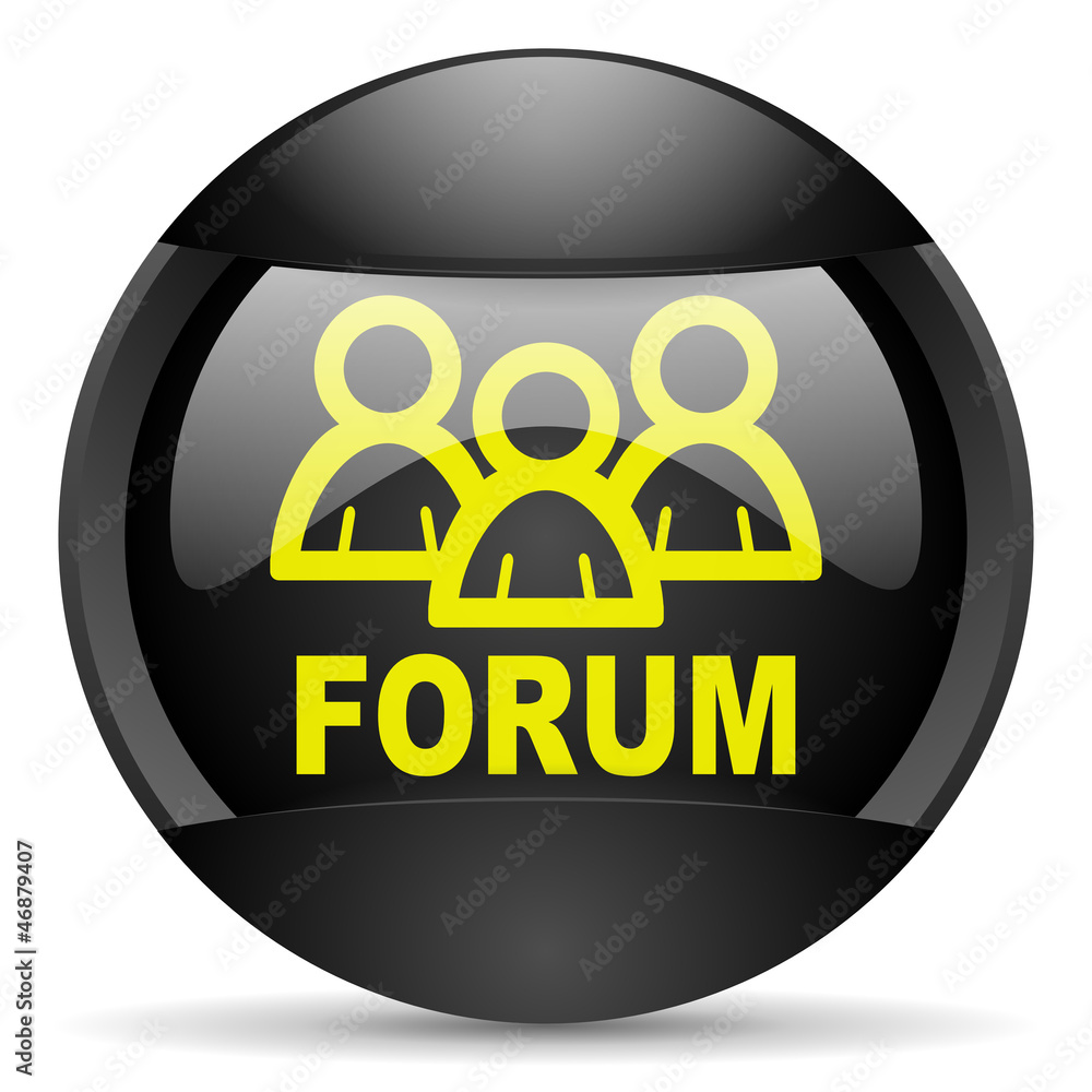 forum round black web icon on white background forum round black web icon on white background