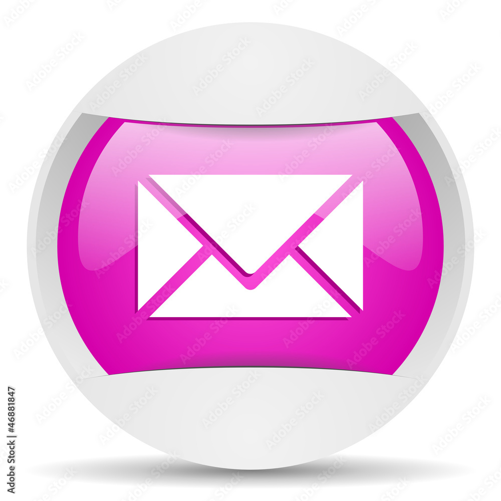 mail round violet web icon on white background mail round violet web icon on white background