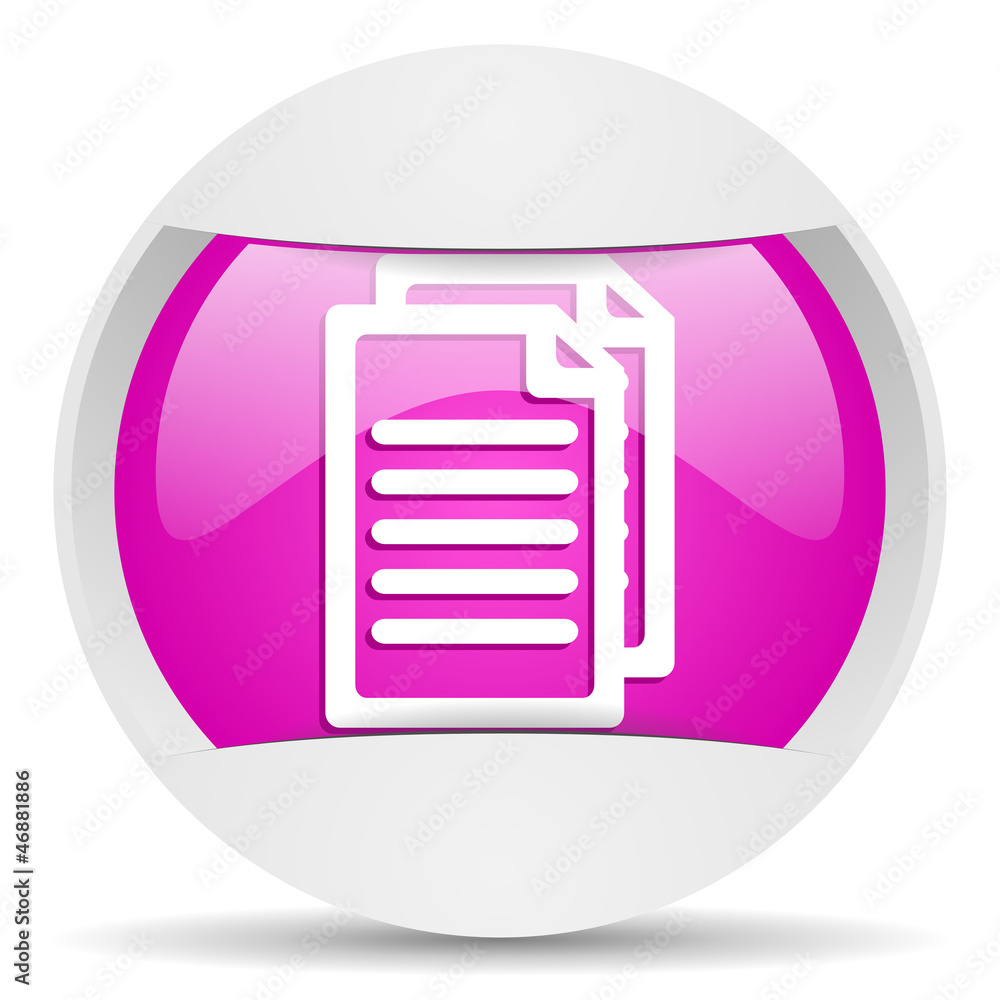 document round violet web icon on white background document round violet web icon on white background