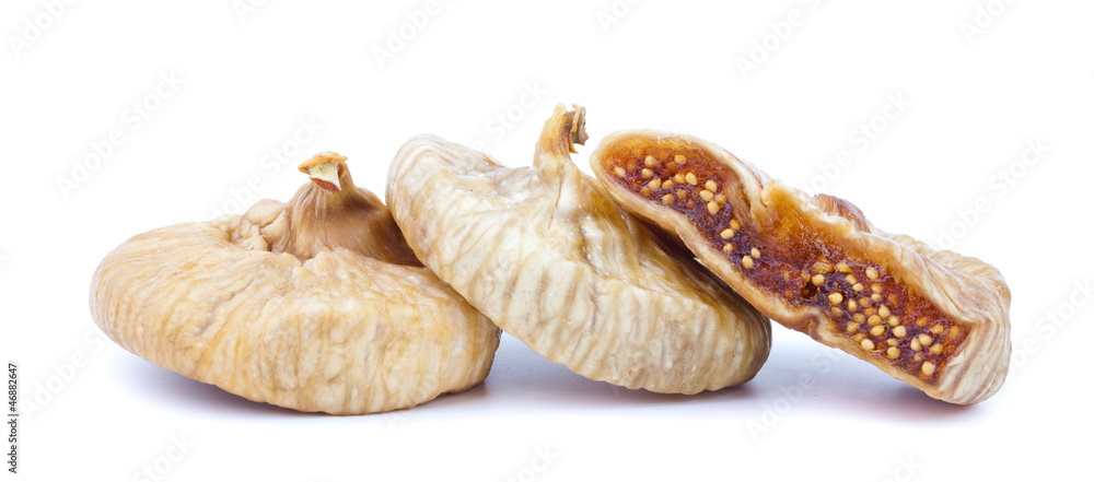Dried figs isolated on a white background Dried figs isolated on a white background