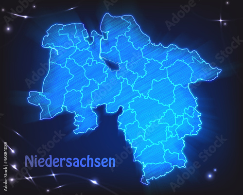 Karte von Niedersachsen
