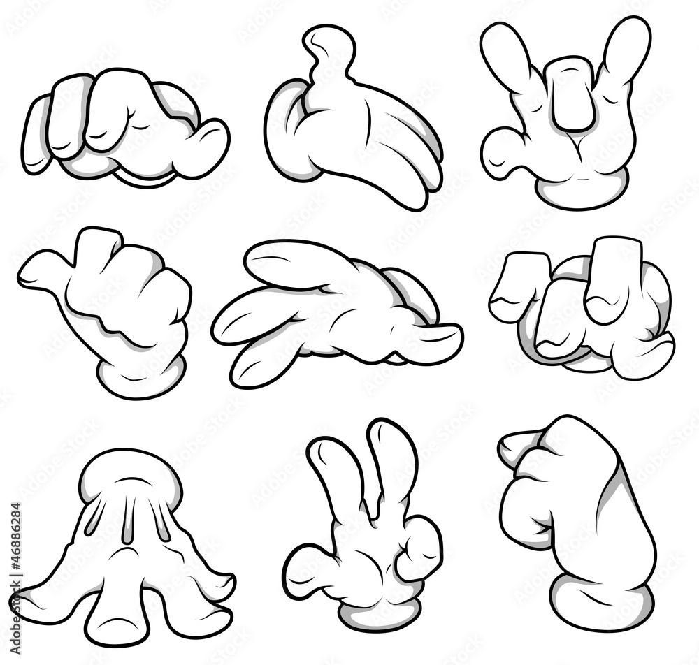 Fototapeta premium Cartoon Hands Vectors