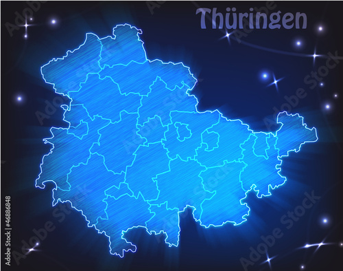 Karte von Thüringen