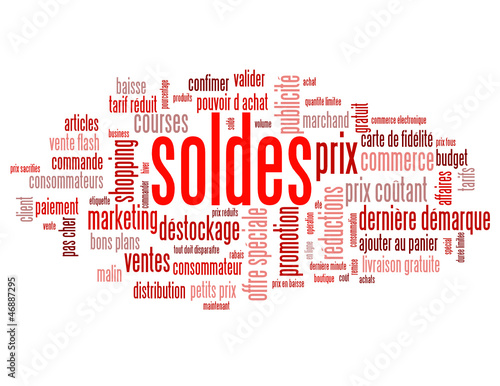 Nuage de Tags "SOLDES" (offre spéciale prix  courses shopping)