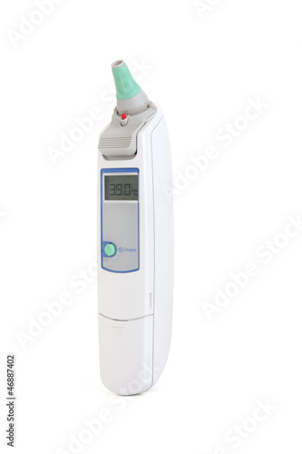 Ear infrared thermometer isolated on white background