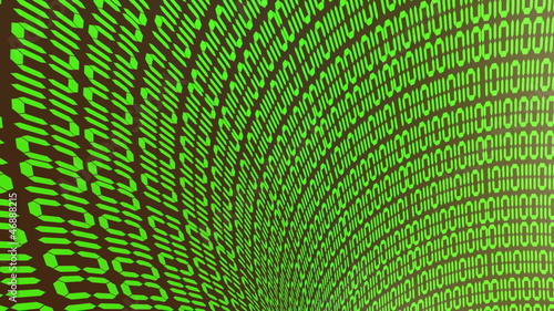 Binary code. 3d