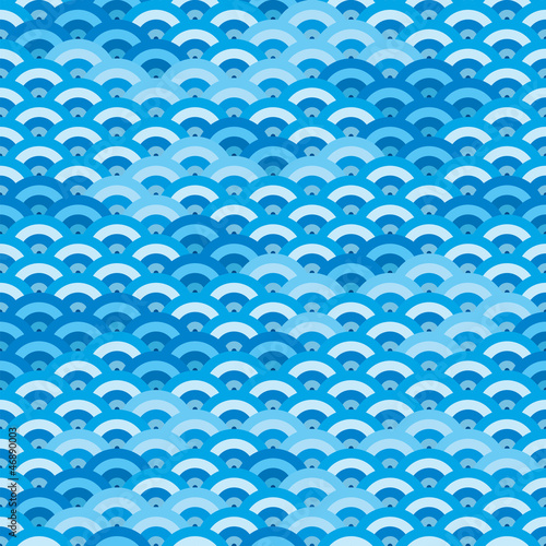 Seamless japanese waves
