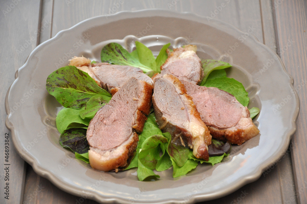 Salat mit gebratener Entenbrust Salat mit gebratener Entenbrust