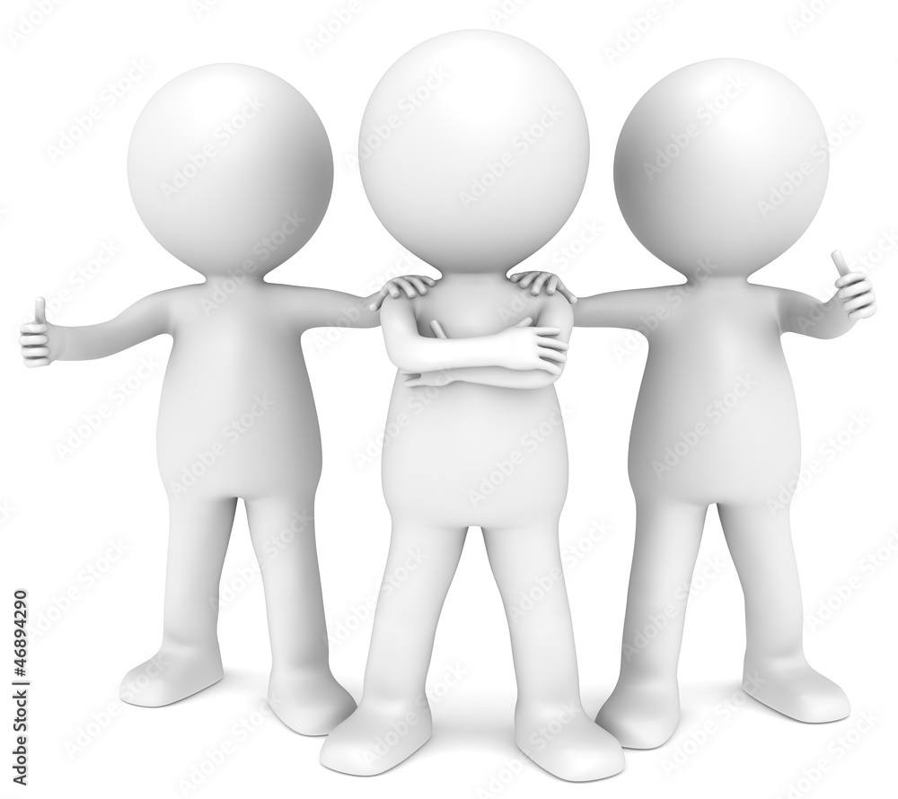 3D little human character x3 in a Confident pose.People series. 3D little human character x3 in a Confident pose.People series.