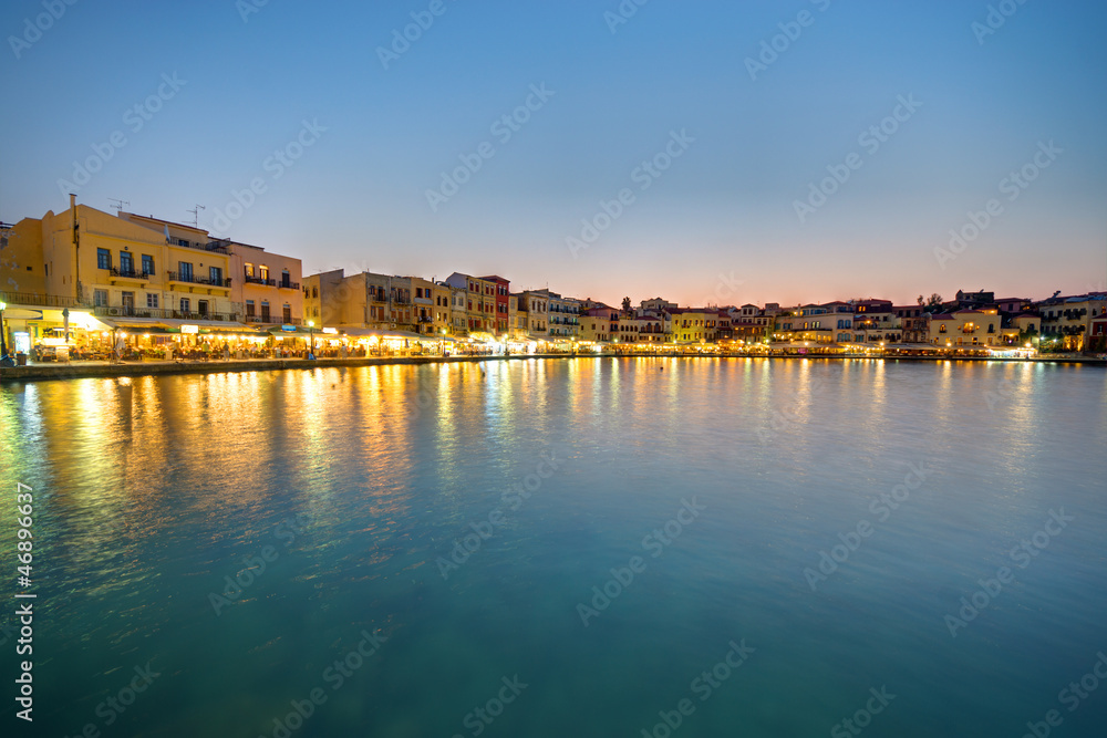 Chania after sunset