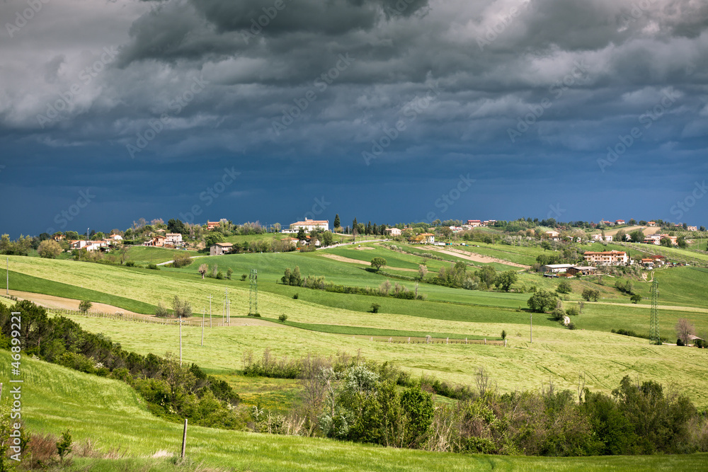 Bad Weather at Italy Farmland