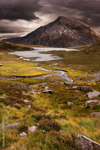 Moody dramatic mountain sun...