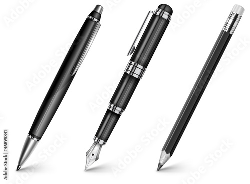 Pen, pencil, fountain pen
