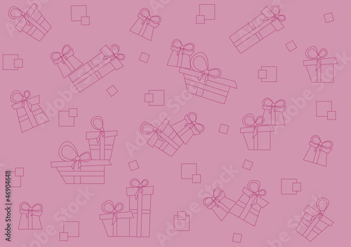 Seamless pattern with gifts