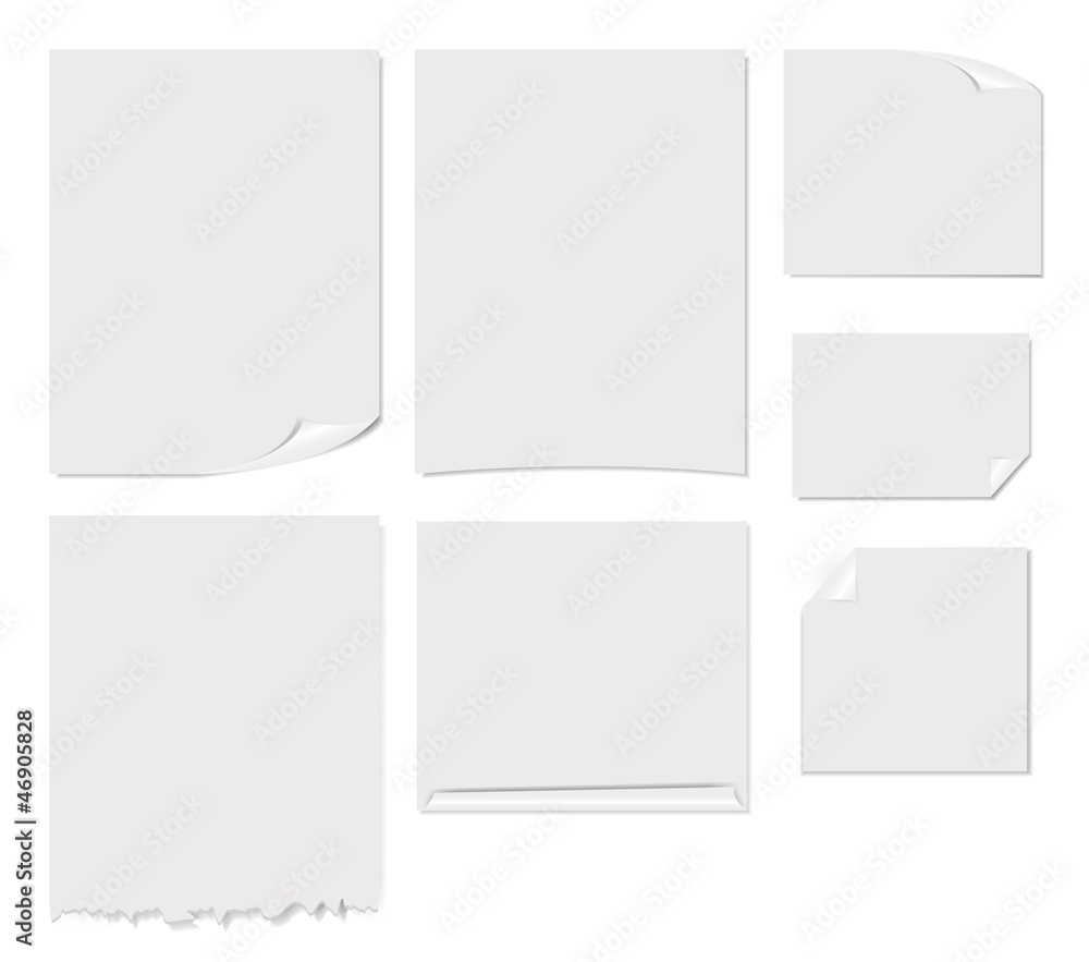 White blank page vector illustration White blank page vector illustration