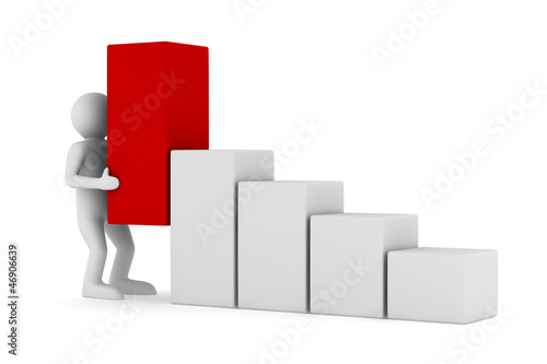 financial diagramme on whit...
