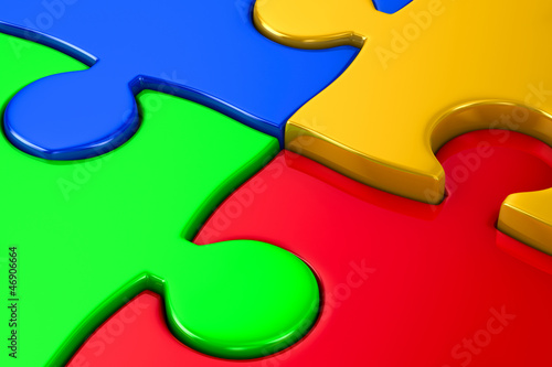 Puzzle on white background....