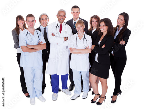 Bild auf Leinwand Hospital staff group