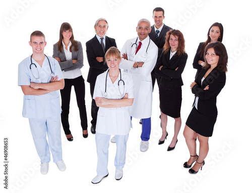 Quadro su tela Hospital staff group