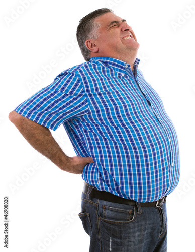Man with a big backache
