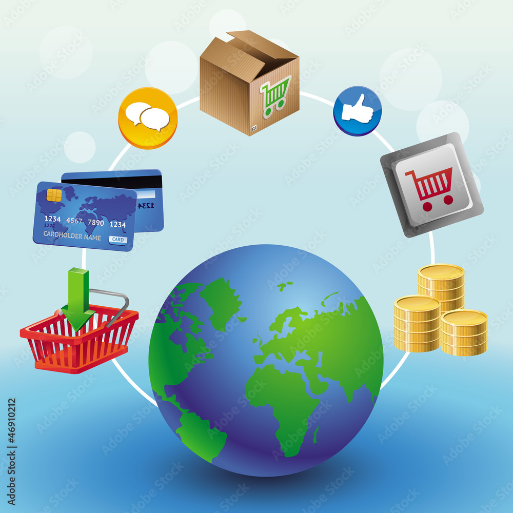 Vector internet shopping concept Vector internet shopping concept
