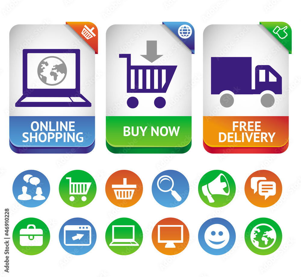 Vector design elements for internet shopping Vector design elements for internet shopping