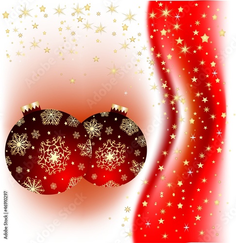 Red Christmas spheres