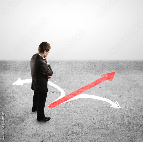 Cuadro en lienzo businessman choosing