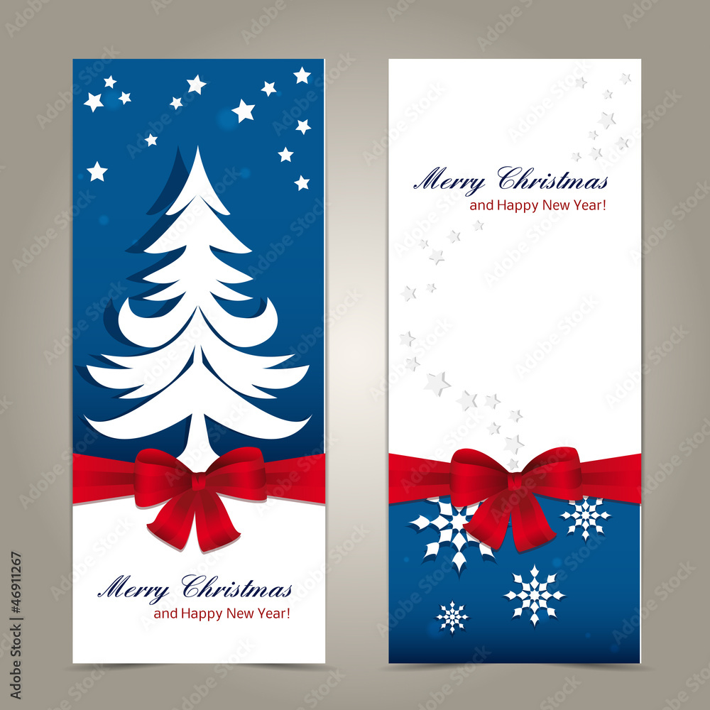 Naklejka premium Christmas Vertical Banner