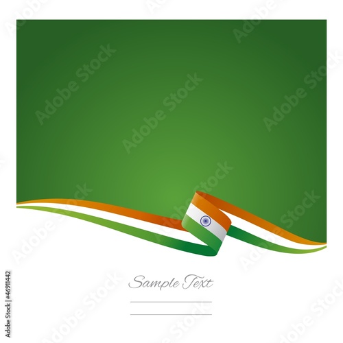 Abstract color background Indian flag vector