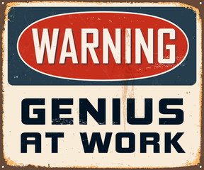 Stickers Stijlen Vintage metalen bord met grunge  © CallahanLounge