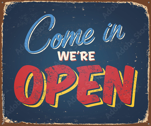 Vintage Metal Sign - Vector - Grunge effects can be removed