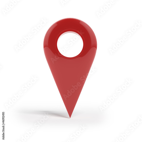 Free Download Shiny gloss red Map pointer icon. - GFXLoad