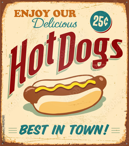 Vintage Metal Sign - Vector - Grunge effects can be removed