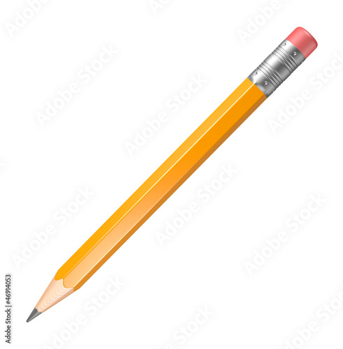 Lead pencil on a white background